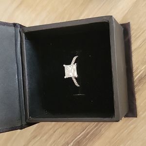 1.5 ct. Moissanite Princess Cut Ring size 4